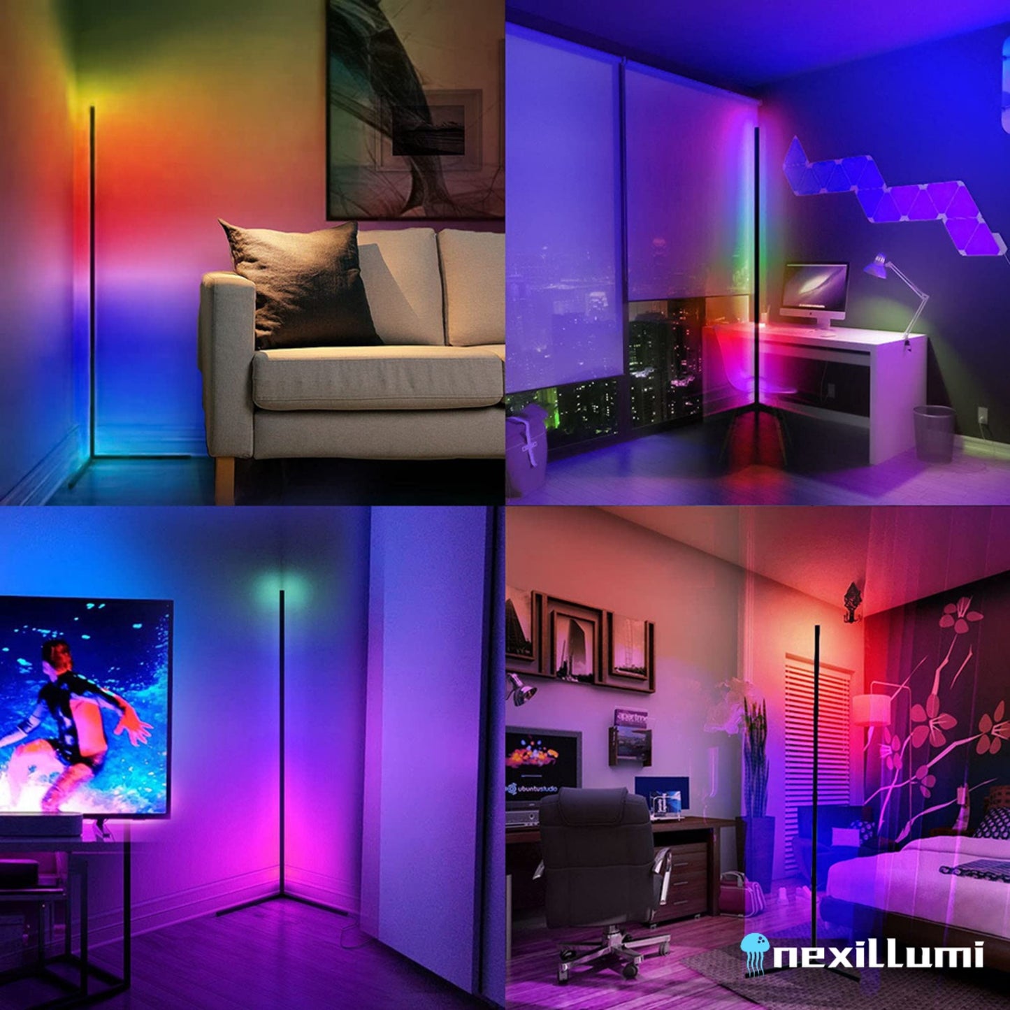 LED Corner Floor Lamp