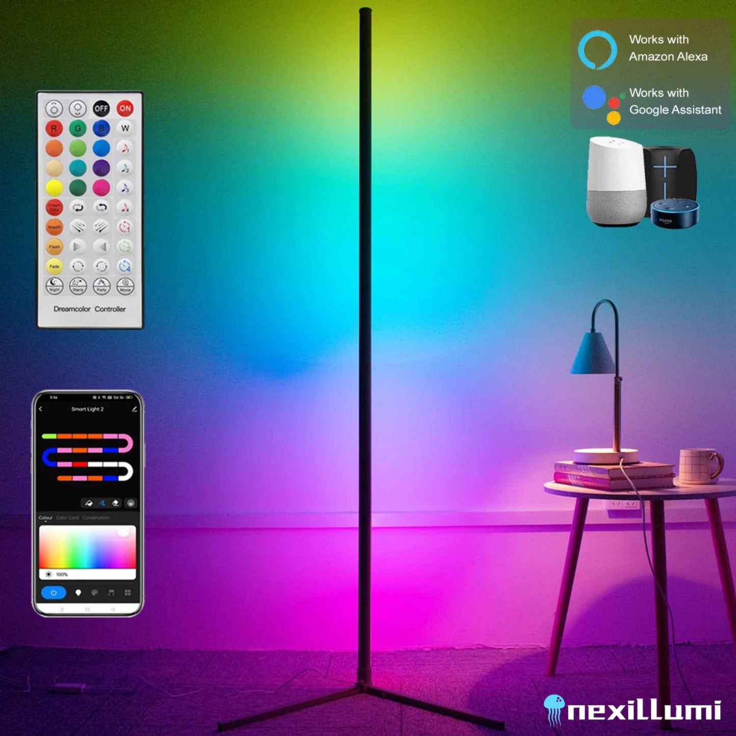 LED Corner Floor Lamp